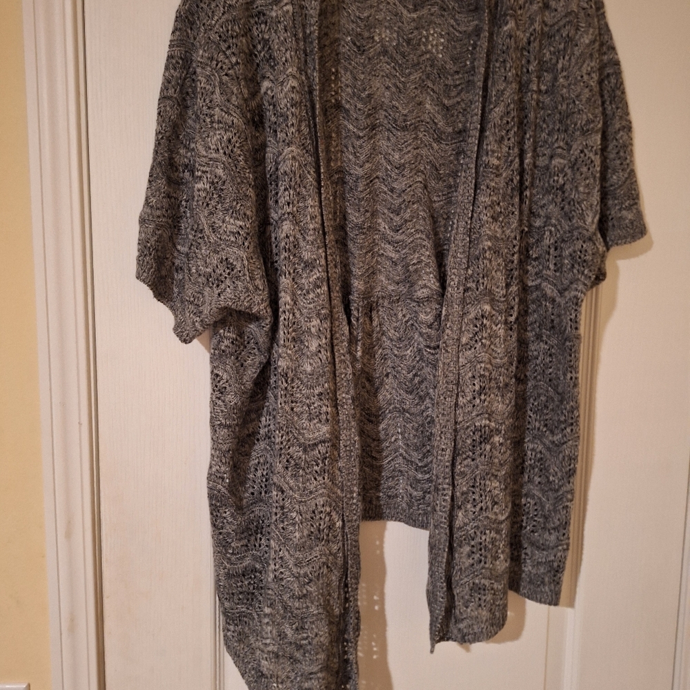 Gray Women's Sweater Cardigan 4X 26/28 - Picture 4 of 5